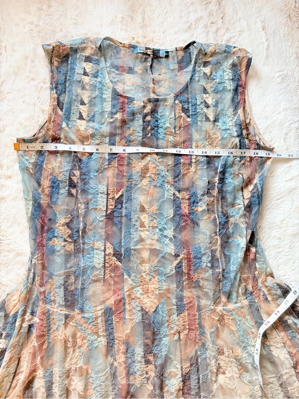 🧚🏼 RARE Y2K Fairycore Origami Lace Handkerchief Dress Whimsigoth Mermaid Euro - Picture 6 of 12